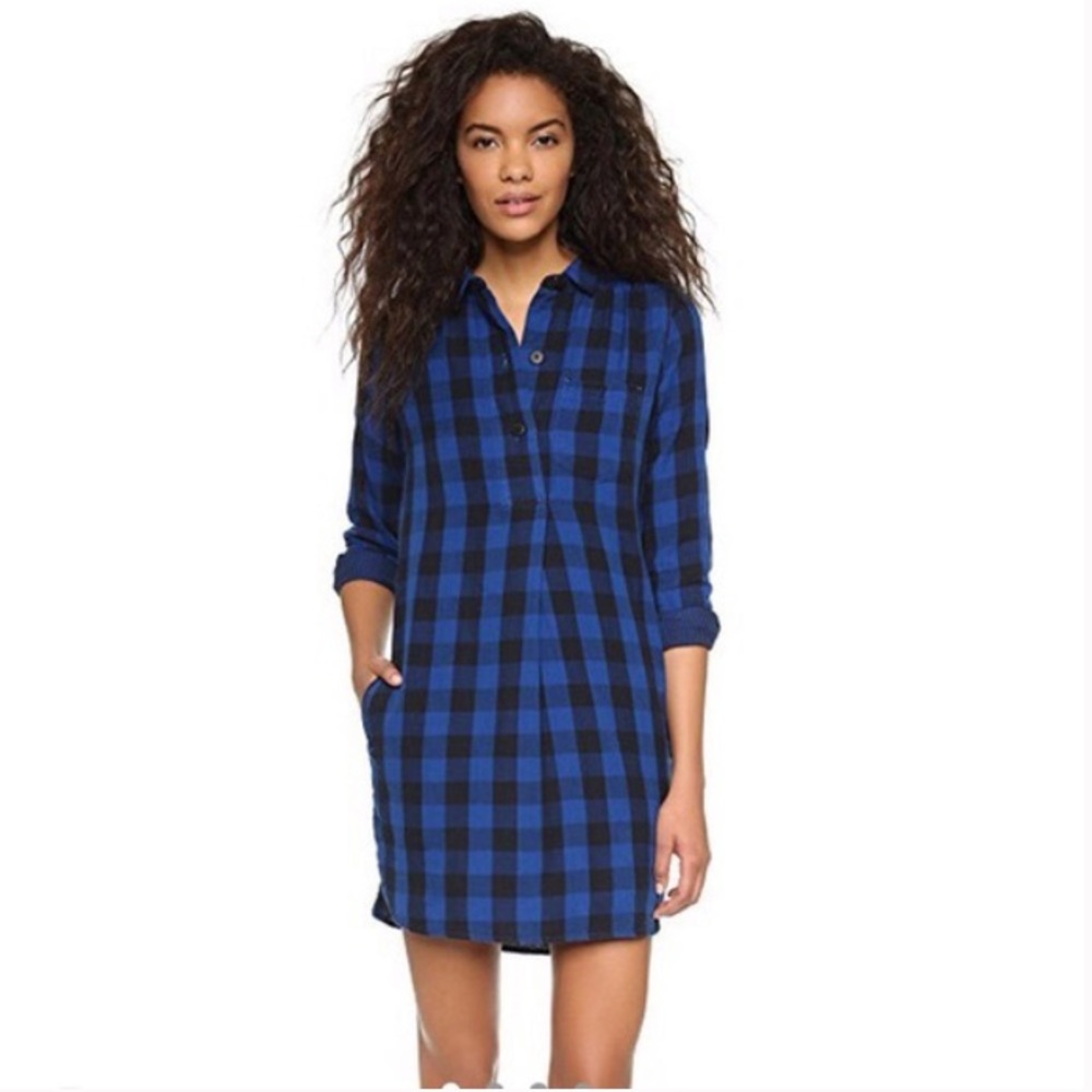 Madewell Jane Plaid Flannel Shirt Dress XXS